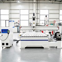 Machine de gravure CNC à bois 4 axes Jinan Mosencnc 1325, gravure 3D sur bois, contrôleur DSP A11 NC-Studio, haute précision pour la sculpture sur métal