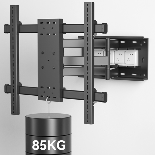 Iron Articulating TV Wall Mount Full Motion Swivel Tilt Close to Wall Design 50-90 Inch 60KG