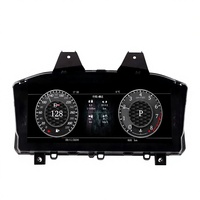 Yuefu Tableau de bord numérique LCD pour voiture de 12,3 pouces, compteur de vitesse, cockpit virtuel, panneau d'instruments noir, Land Rover Range Rover