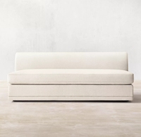 Canapé sectionnel de luxe pour intérieur, style rembourré, assise profonde, forme incurvée, meubles de salon