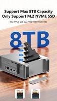 Hub USB-C SYONG 9 en 1 avec boîtier SSD M.2 NVME, station d'accueil 9 ports Type-C pour Mac Mini M4/M4 Pro HDMI SD/TF4.0 PD