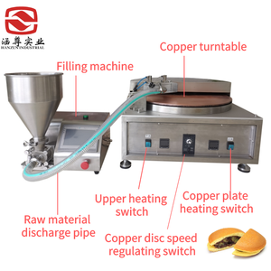 Neue HANZUN Vollautomatische 220V Japanische Pfannkuchenmaschine für Bäckereien Dorayaki 304 Edelstahl Hohe Kapazität 100-300 Stück/Std - Product Image 2
