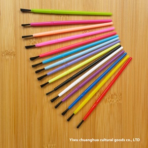 12.5cm ensemble de pinceaux à poils plats pour enfants manche en bois avec plastique noir couleur <span class=keywords><strong>petit</strong></span> stylo secondaire accessoires de plantation - Product Image 4