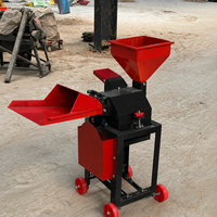 Henglu Nouvelle Machine à Hacher les Fourrages Électrique 220V pour Usage Domestique, Ultra Fine, 4 Lames en Alliage, Capacité 300KG/H, pour Paille et Fourrage, Broyeur pour Moutons