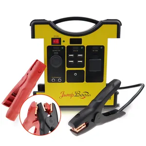 Portable car Jump Starter Power Bank Multi-function 12v Lithium car battery jump starter with adverter