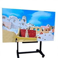 Écran d'affichage publicitaire LED portable, pliable, tout-en-un, couleur intégrale, pas de pixel P1.86 P2.5, sur pied avec roues pour intérieur