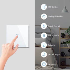 Tuya 86*86 Mét wifi thông minh ánh sáng trung tính chuyển đổi Alexa điều khiển từ xa 10A Max. tường chuyển đổi cho nhà tương thích với cuộc sống thông minh - Product Image 4