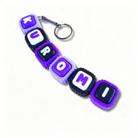 Portachiavi personalizzato con keycap 3D stampato, fidget clicker antistress, con lettera, nome, icona, giocattolo antistress, decorazione da scrivania, regalo simpatico in colori pastello