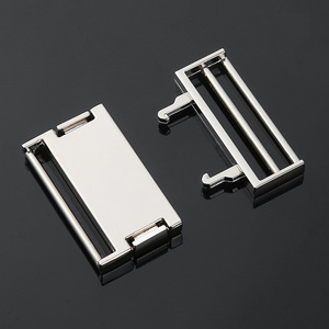 Flat Snap Buckle Bag Hardware Alloy Silver Safety Buckle For Waist Bag <b>Backpack</b> <b>Straps</b> Q310-40 - Product Image 1