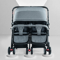 Poussettes multifonctions kinderwagen pour tout-petits jumeaux poussette double siège côte à côte