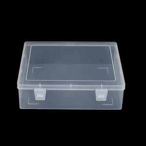 Caja de Almacenamiento de Plástico Transparente Rectangular 5530-22 con Tapa para Organizar Objetos Pequeños en el Escritorio de Oficina, Hisopos de Algodón, Almohadillas - Product Image 5