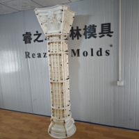 Matériaux de construction en plastique, moule pour pilier romain en béton avec lignes et rayures, colonne ronde en ciment pour la conception de colonnes extérieures