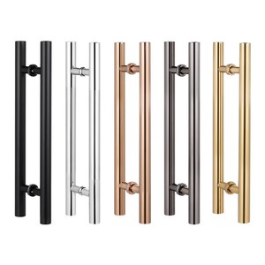 Xinshengfa Stainless Steel <b>Door</b> <b>Handle</b> 38mm Diameter Silver Thickened Frameless Sliding <b>Door</b> <b>Pull</b> With Screwdriver And Wrench - Product Image 2