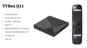 2025 Q11 Amlogic S905X4 Smart TV Box <span class=keywords><strong>Android</strong></span> <span class=keywords><strong>11</strong></span> 4GB 32GB 2,4G 5G DUAL Wifi Soporte BT Voice REMOTE TVBOX 8K 1000M Set-Top Box - Product Image 3
