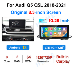 Araba <span class=keywords><strong>Video</strong></span> oyuncular için 2017 AUDI Q5 Q5L 08-21Factory fiyat 12.5 "Android13 oto Apple Carplay GPS navigasyon merkezi multimedya - Product Image 4