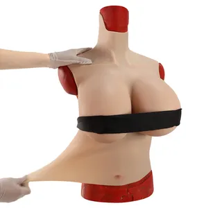 K杯现实角色扮演假乳房硅胶填充变性人巨大假乳房为Shemale变性人乳房形式