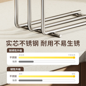 Stainless Steel Dishcloth Rack L-Shaped Multi-Purpose No Installation Required Window Sill Kitchen Draining Rack - Product Image 2