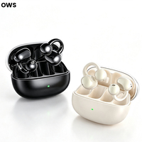 Auriculares Profesionales de Oreja Abierta, Auriculares Inalámbricos con Clip para la Oreja, BT 5.4, Resistentes al Agua IPX5, Auriculares Deportivos con 30 Horas de Reproducción para Correr y Gimnasio