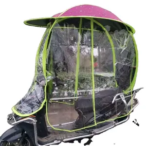 Capa de chuva para scooter e bicicleta elétrica, guarda-chuva suspenso para motocicleta, elegante e transparente, personalizado de fábrica