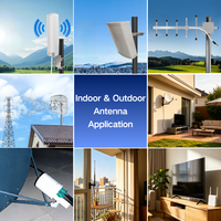 Antena UHF RFID Pasiva Omnidireccional de 12dBi RHCP de ABS para Interiores y Exteriores con Conector SMA, Interfaz RS232 RS485 para Comunicación RFID y 4G