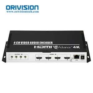 H.265 H.264 4 kênh HDMI Encoder 4K 1080P streaming Encoder cho Youtube/Facebook/Twitter