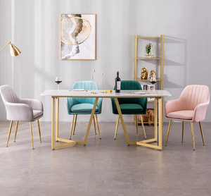 Fauteuils multifonctionnels populaires de boucle de chaise de vanité avec des chaises de salle à manger de jambes en métal pour le restaurant - Product Image 4