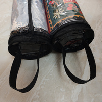 Tubes de rangement durables en PVC souple transparent de 35 pouces pour tapis de mahjong, sacs suspendus à fermeture éclair avec poignée, organisateur de tapis de table de mahjong