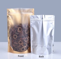 Sachets Doypack Imprimés en Mylar Doré Métallisé PE de Qualité Alimentaire avec Fermeture Zip Colorée, Épaisseur 16C, en Feuille d'Aluminium Anti-Humidité