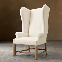 Fauteuil moderne de taille personnalisable, fabriqué à la main avec un cadre en bois massif, fauteuil de salon