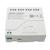 Tuya Smart Wifi télécommande sans fil Module de commutation 4CH AC 220V 85-250V, autobloquant 433Mhz RF récepteur 10A relais Wifi
