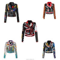 Jaket Kulit Domba Asli Wanita Grosir Lintas Negara 2026 Vintage Musim Dingin Tahan Air Anti Angin Model Racer Motor Berbahan Katun