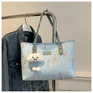 กระเป๋าสะพายไหล่ลายทางสีตัดกันสไตล์ลำลองสุดหรูสำหรับฤดูใบไม้ร่วงและฤดูหนาว รุ่น Z1009 - Product Image 4