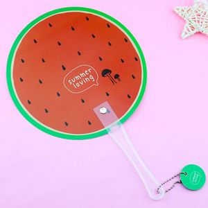 Wholesale Cheap Creative Fruits Cute Cartoon Summer Small Cool Round Plastic <b>Hand</b> <b>Fans</b> - Product Image 3