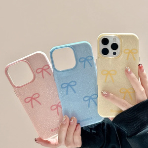 เคสโทรศัพท์แบบโบว์กลิตเตอร์สุดหรูสำหรับ iPhone 16/17 Pro Max, ดีไซน์เรียบหรูสำหรับ iPhone 15/13/14 - Product Image 5