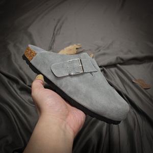 High quality leather summer casual slippers for men and women are comfortable and thick soled for outdoor and indoor - Product Image 5