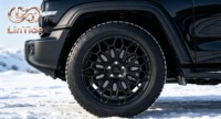 Rines de Aleación Negros Brillantes Forjados de Alta Calidad con Diseño de Malla Compleja para Autos Sedán y SUV de Alto Rendimiento, Venta Directa