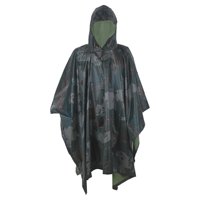 Poncho de pluie imperméable camouflage pour adultes avec sac de transport