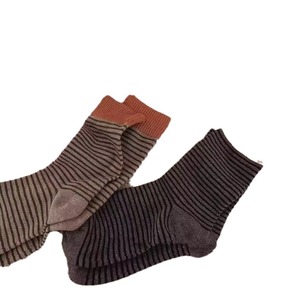 Women's Ribbed Striped Mid-Calf <b>Socks</b> Cotton Warm Color Blocking Thermo Autumn <b>Winter</b> Casual Style - Product Image 4