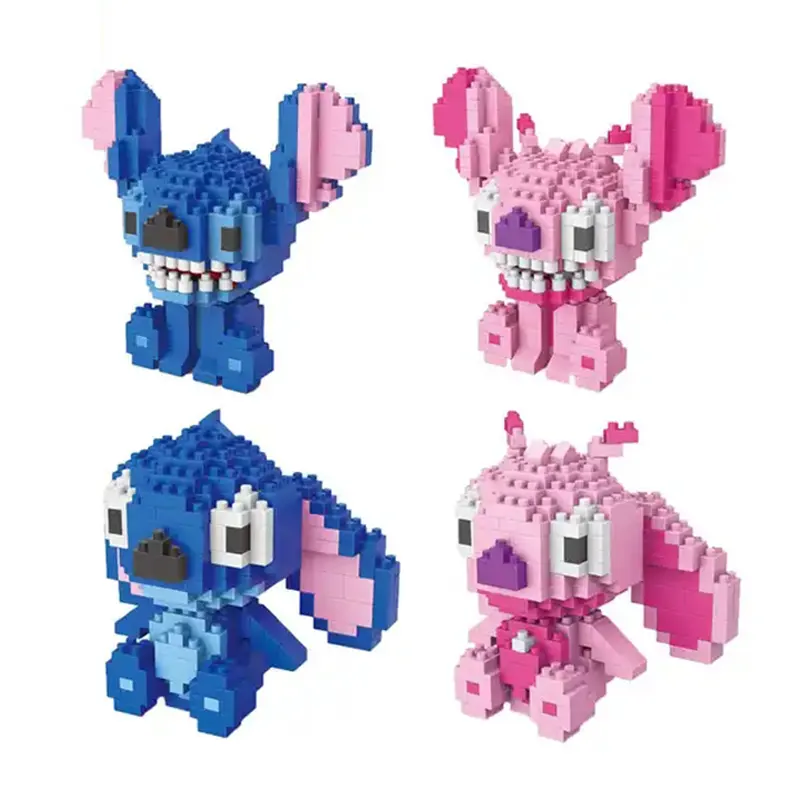 Groothandel Kinderen Cartoon Stitch Anime Plastic Mini Bouwsteen Model Educatief Micro Baksteen Speelgoed Spel