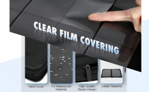 16-túi không thấm nước & thân thiện với môi PU da Album ảnh thẻ chất kết dính với 32 trang cho bóng chày trò chơi kinh doanh thu - Product Image 2