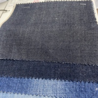 Tissu en denim brut de coton de poids moyen, résistant au rétrécissement, blanc, bleu indigo, noir, slub, 16,5 oz, en gros, États-Unis, Italie, Corée, Japon