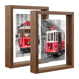 <strong>Double</strong> Side Glass <strong>Floating</strong> Picture <strong>Frame</strong> 3D Photo <strong>Frame</strong> for Tabletop or Wall Mount - Product Image 1