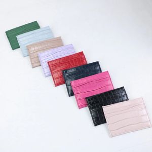 Estuche para tarjetas de identidad comercial, monedero para mujer, billetera de viaje, patrón de cocodrilo de crédito, tarjeteros de cuero Pu para hombres - Product Image 3