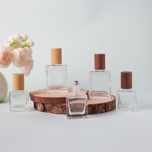 ขวดแก้วใสขนาด10มล. พร้อมฝาไม้ไผ่สามารถเติมได้15มล. ขวดแก้วเปล่าสีขาวสีดำด้านสีเหลืองอำพัน - Product Image 3