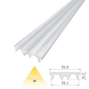 Optique personnalisable, tout angle de faisceau, lentille linéaire, diffuseur LED en PMMA, lentille optique linéaire - Product Image 1