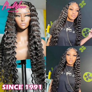 Perruque 13X4 Water Wave sans colle, en dentelle HD transparente, <span class=keywords><strong>cheveux</strong></span> humains vierges indiens pré-épilés, longue, résistante à la chute, qualité supérieure - Product Image 5