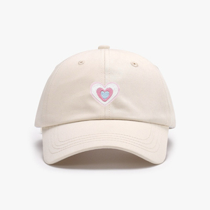 Wholesale Custom Logo Y2K Aesthetic Pink Heart Embroidery Cotton Baseball Cap Unstructured Soft Top <b>Dad</b> <b>Hat</b> for Women Girls - Product Image 5