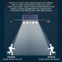 Lampes solaires de sécurité puissantes à 4 LED, détection de mouvement, 3 modes, étanches, pour extérieur, jardin, mur, éclairage nocturne