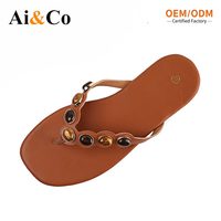Chaussures grande taille pour femmes, tongs à strass tendance, printemps-été, antidérapantes, semelle TPR, dessus en PU, bout carré, respirantes