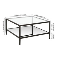 Table basse/console/d'appoint Kainice à 2 niveaux, en acier tubulaire, avec plateau en verre, design moderne, robuste, rangement, meubles de salon